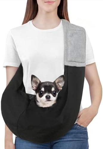 Pawaboo Small Dog Sling Carrier, Reversible Hands Free Dog Sling Carriers by Pawaboo