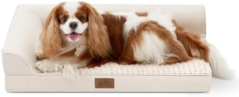 COZY KISS Orthopedic Dog Bed for Medium Small Size Dogs, L Shaped 30x20 in by COZYKISS