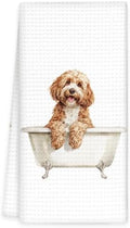 Cavapoo Gifts Funny Dog Hand Towels, Cute Pet Decor by OINDADE