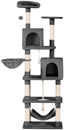 Aotaide 68in Cat Tower with 8 Scratching Posts & Hammock - Image 6
