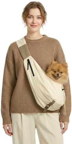 Dog Carrier Sling for Small Dogs/Cats Up to 15 lbs by BQCLAB