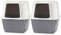 Extra-Large Hooded Cat Litter Box 2-Pack, by Unknown