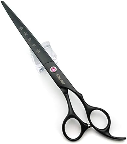 KINGSTAR 8.0in. Matt Black Professional Pet Grooming Scissors Set, Straight & - Image 4