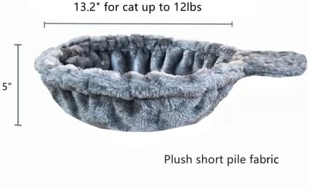 SHENGOCASE 2-Pack 13" Grey Cat Tree Tower Replacement Basket Lounger Hammock Bed - Image 2