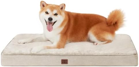 EHEYCIGA Large Memory Foam Dog Crate Bed Washable by EHEYCIGA