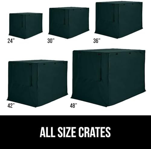 GORILLA GRIP Dog Crate Covers, Wire Kennel Topper, 48 in, Hunter Green - Image 3