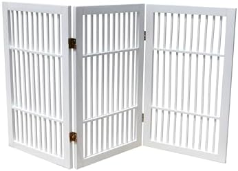 Urnporium Pet Dog Gate Freestanding, Strong Durable Folding Wooden Fence by Urnporium