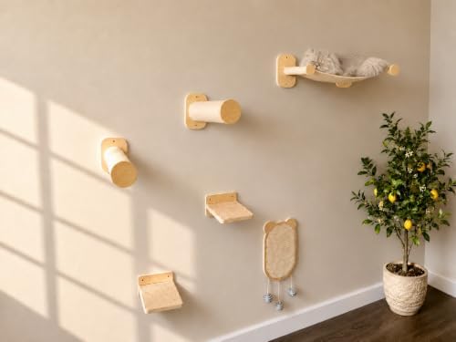 Cat Wall Shelves 6-in-1 Wall Mounted Cat Furniture - Image 2