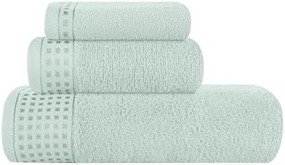 GLAMBURG Ultra Soft 3 Pack Cotton Towel Set, Contains a Bath Towel 28x55 inch by GLAMBURG