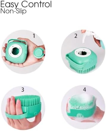 Pet Bath Brush with Shampoo Dispenser, Random Color Sent - Image 5