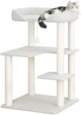 37.5" Cat Tree Tower for Large & Senior Cats, Low-Step Design by PETTIFULCATTREE