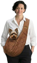 Small Dog Sling Carrier, Hands-Free Crossbody by SUSUPETCO