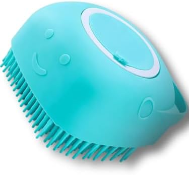 Pet Bath Brush with Shampoo Dispenser, Random Color Sent by Unknown