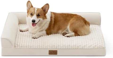 COZY KISS Orthopedic Dog Bed for Large Sized Dogs, L Shaped 36x27 inch by COZYKISS