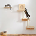 Wall Mounted Cat Tree, Cat Wall Climber, Kitty Climbing Shelves 51 x 35 in by Houseables