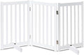 LZRS Wooden Free Standing Dog Gate 60" W x 30" H, Foldable Solid Hardwood Pet by LZRSPET