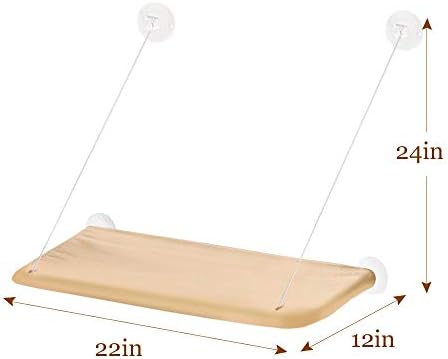 Cat Window Perch, Cat Hammock Window Seat Bed Space Saving Design 360° Sunbath - Image 3