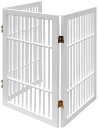 Urnporium Pet Dog Gate Freestanding, Strong Durable Folding Wooden Fence - Image 4