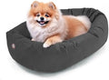 Majestic Pet 24 Inch Suede Calming Dog Bed Washable – Cozy Soft Round Dog Bed by MajesticPet