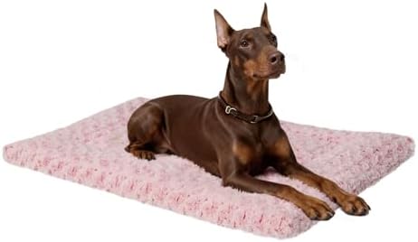 Exsnugy Washable Dog Bed Mat Large Size Fluffy Pet Crate Pad 48x30 XXL by Exsnugypetproducts
