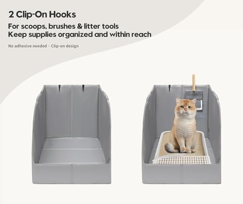 PVC Waterproof Cat Litter Box Enclosure Splash Guard - Image 4