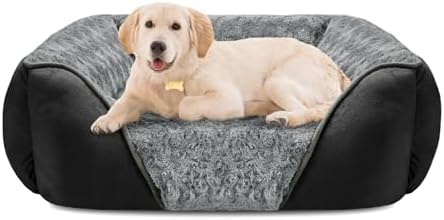 INVENHO Large Dog Bed Rectangle Washable Orthopedic Soft Calming Sleeping by INVENHO