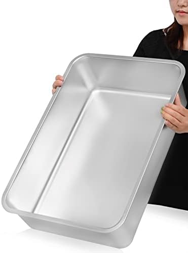 Kichwit Extra Large Stainless Steel Open Cat Litter Box - Image 2