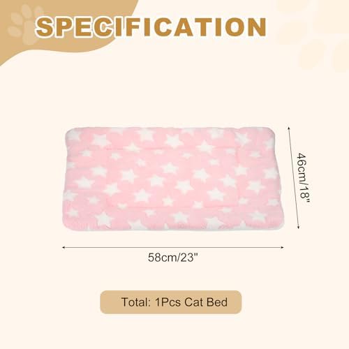 Dog Cat Bed Mat, Soft Coral Fleece Pet Cushion Pad - Image 2