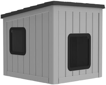 DRATO Outdoor Cat House Waterproof PP Material Feral Cat Shelter, Robust Sturdy by DRATOprovidesawarmandcozy