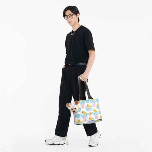 Baby Duck in A Bath Pet Tote Bag Foldable Carrier - Image 5