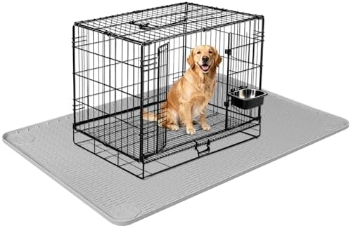 Silicone Dog Bed Mat 50"x 35" Crate Mat by Bartuke