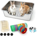 Stainless Steel Rabbit Litter Box by HUMLANJ