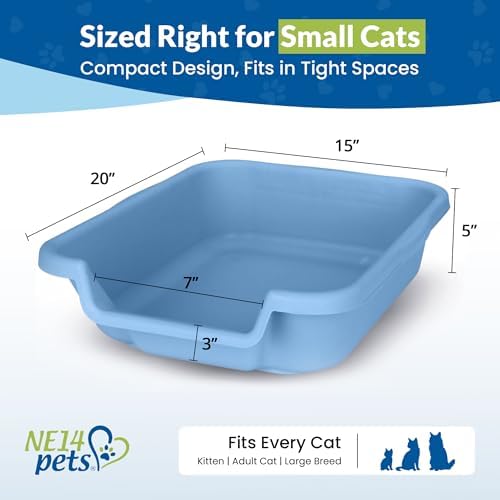 KittyGoHere Senior Cat Litter Box, Small Litter Pan, Small Little Boy Blue - Image 6