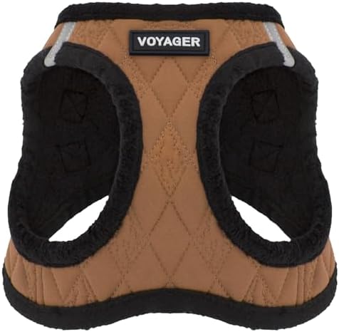 Voyager Step-in Plush Dog Vest Harness -Beige Plush by BestPetSuppliesLLC