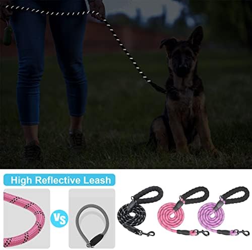 BEAUTYZOO Dog Leash for Large Dogs, 6FT Heavy Duty Rope Leash Bulk, 3 Pack - Image 4