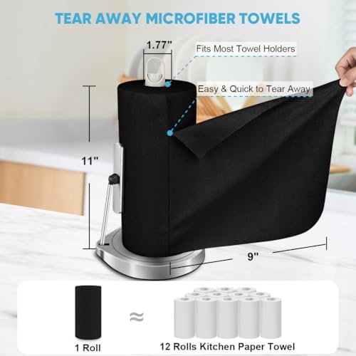 AIDEA Microfiber Cleaning Cloth 165 Sheets 3 Roll - Image 2