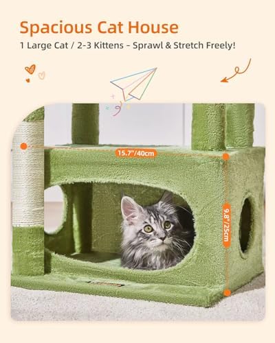 Taoqimiao Cat Tree, 38.5In Cat Tower - Image 2