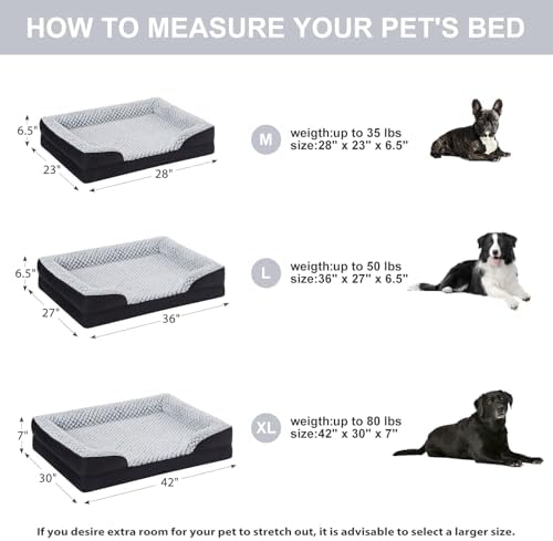 LEXTRO Washable Orthopedic Dog Bed, Waterproof Couch - Image 4