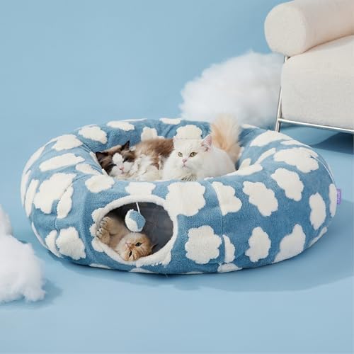 Lesure Donut Cute Jacquard Large Cat Tunnel Bed Kitten Toys - Image 6