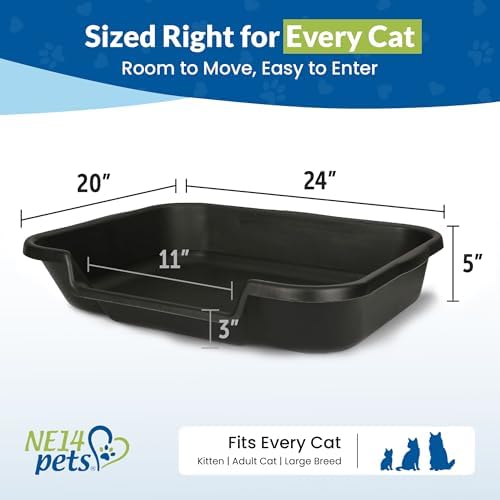 KittyGoHere Senior Cat Litter Box, Large Litter Pan, 2 Pack - Image 6
