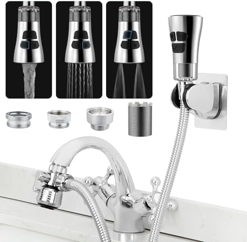 CECEFIN Kitchen Faucet Hose Attachment, 4-Mode ON/Off Spray Head w/Filter by CECEFIN