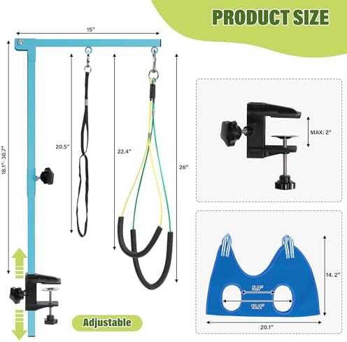 getlstub Dog Grooming Arm with Pet Grooming Hammock, Dog Grooming Stand with - Image 6
