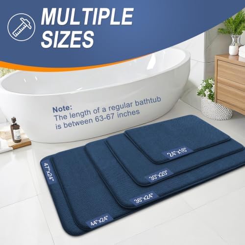 OLANLY Thick Memory Foam Bathroom Rugs 34x21, Soft Absorbent Bath Mat - Image 5