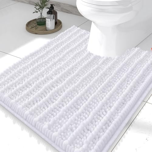 Smiry Bathroom Toilet Rugs U Shaped 24X20, Chenille Bath mats by Smiry