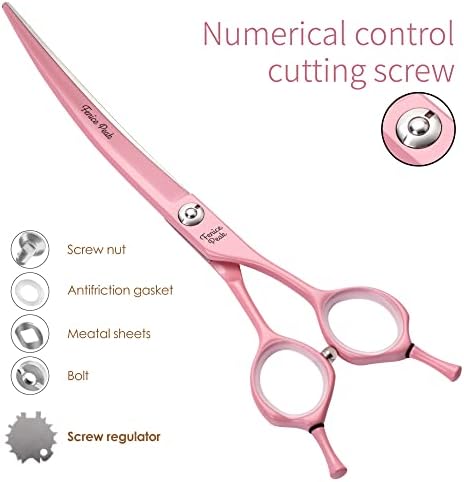 7" Professional Curved Dog Grooming Scissors, Japanese 440C Stainless Steel Dog - Image 4
