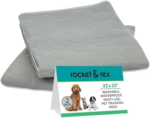 Washable Reusable Puppy, Dog and Cat Pee Pads, Leak-Proof by rocket+%26+rex