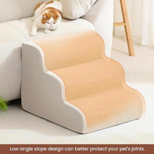 Dog Stairs for Small Dogs, High Density Foam Dog Ramp, Extra Wide Non-Slip Pet - Image 6