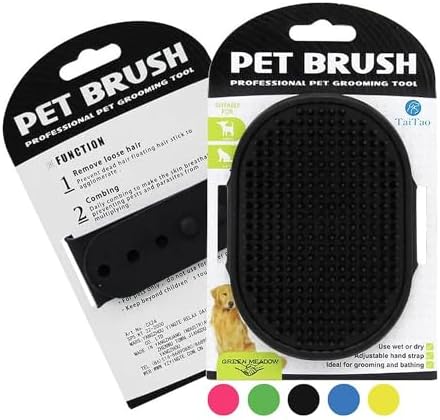 Silicone Pet Grooming Brush for Dogs & Cats – Soft Bath Brush, Gentle by Unknown