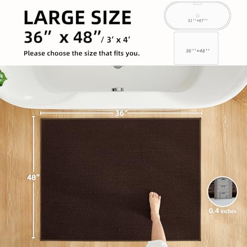 TYUU Large Bathroom Rugs Non Slip Washable Bath Rugs Super Absorbent Bathroom - Image 2
