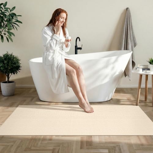 Washable Waffle 2x6 Runner Rug: Non Slip Carpet Runners by BYYVOORugsforYourHome